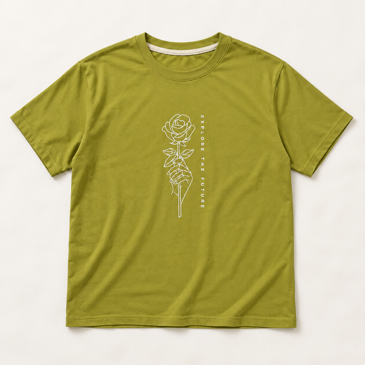تیشرت زنانه رز Cotton