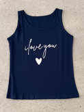 تاپ زنانه نخ پنبه طرحI love u